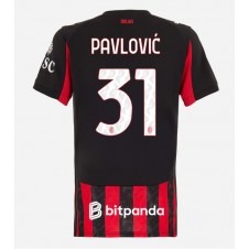 AC Milan Strahinja Pavlovic #31 Hemmatröja Dam 2025-26 Korta ärmar